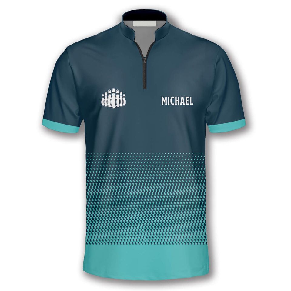 Personalized Bowling Team Jersey Shirt, Custom Name & Team Bowling Shirt, Sports Uniform for Men Women, Strike Pins Custom Bowling Gift