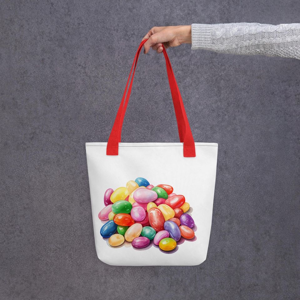 fun jellybean tote bag