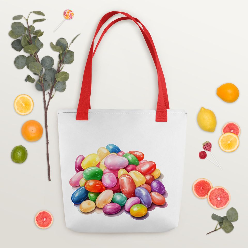 fun jellybean tote bag