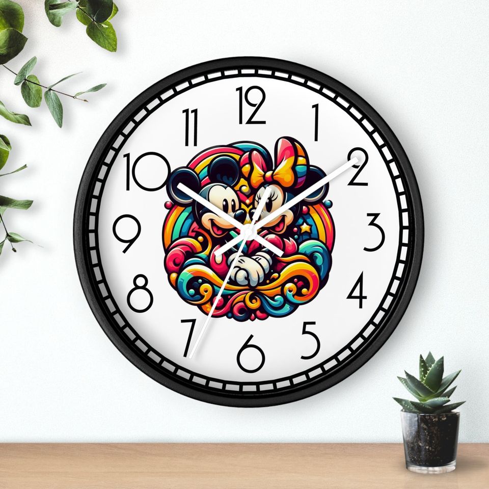 Mickey Wall Clock, Disney Wall Decor, Livingroom Decor