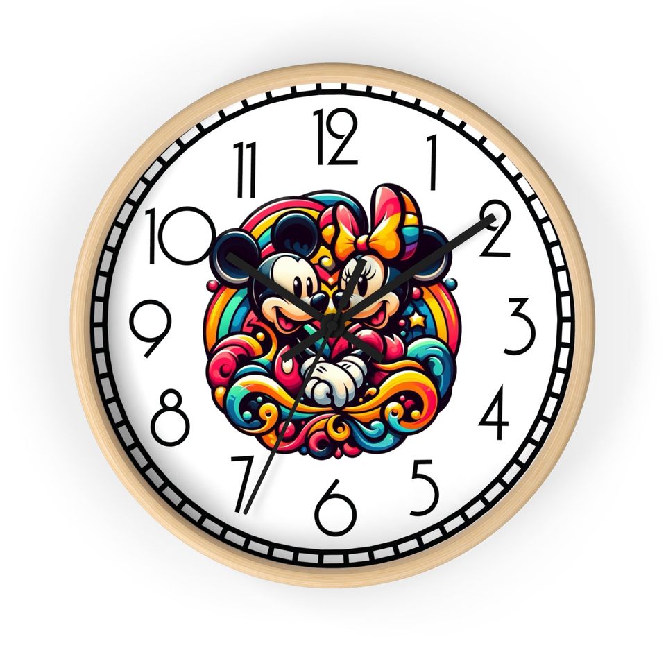 Mickey Wall Clock, Disney Wall Decor, Livingroom Decor
