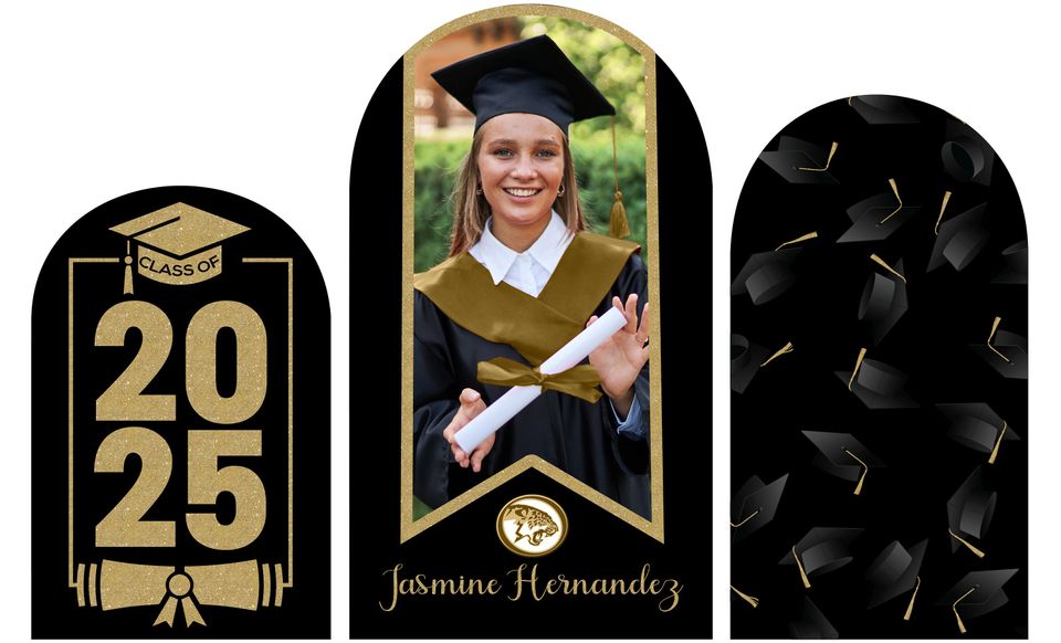 Graduation Arched Backdrop Cover Chiara with Banner for Class of 2026