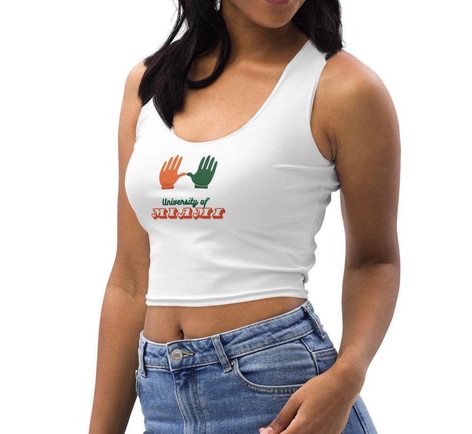 University of Miami Crop Tank Top