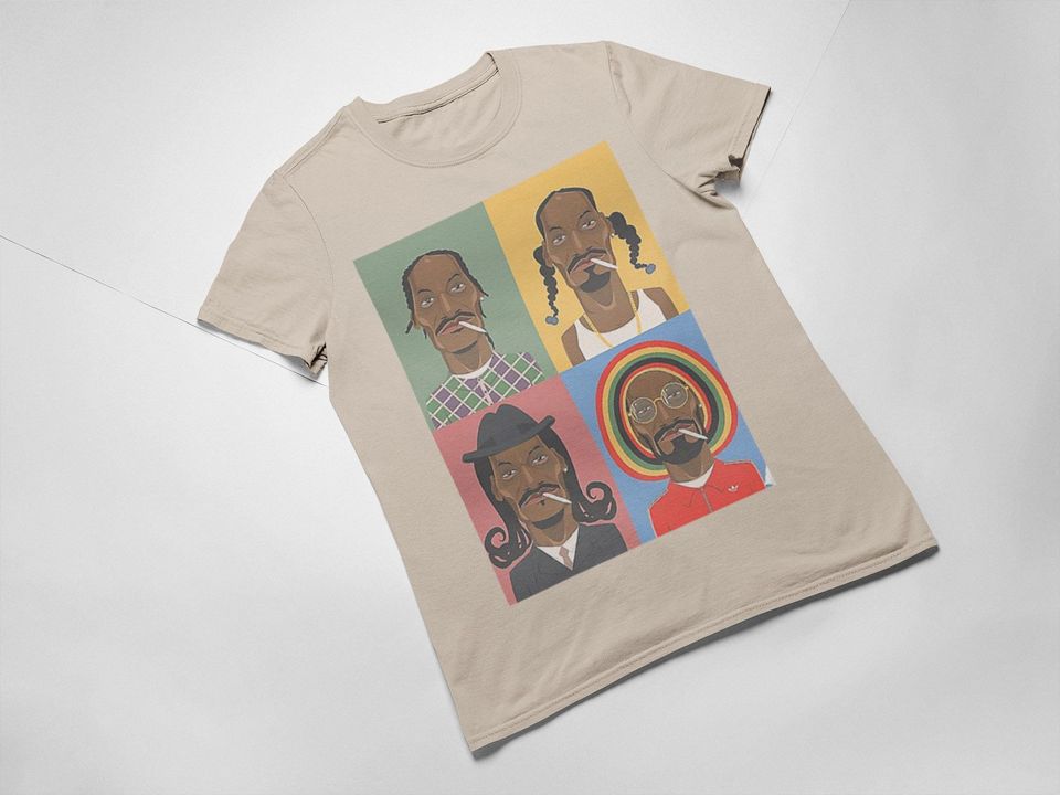 Snoop Dogg Different Styles in Multicolor Art T-Shirt