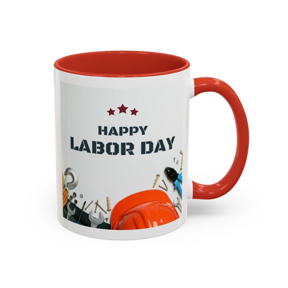 Built By Effort Mug Labor Day Cheers to the Work Force Strong Team Gift