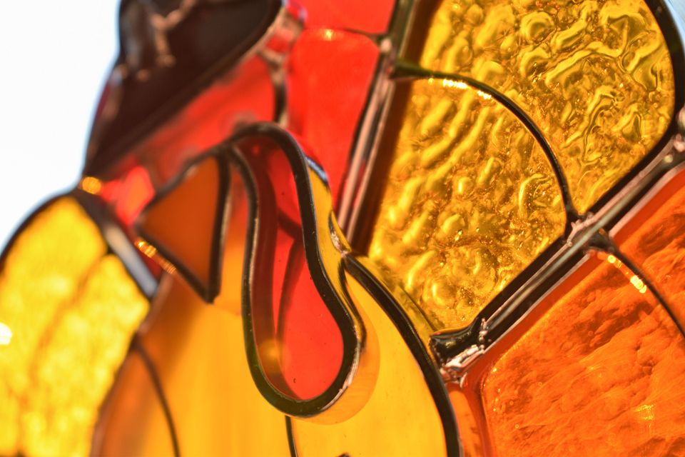 Stained Glass Turkey Suncatcher: Thanksgiving Fall Decor