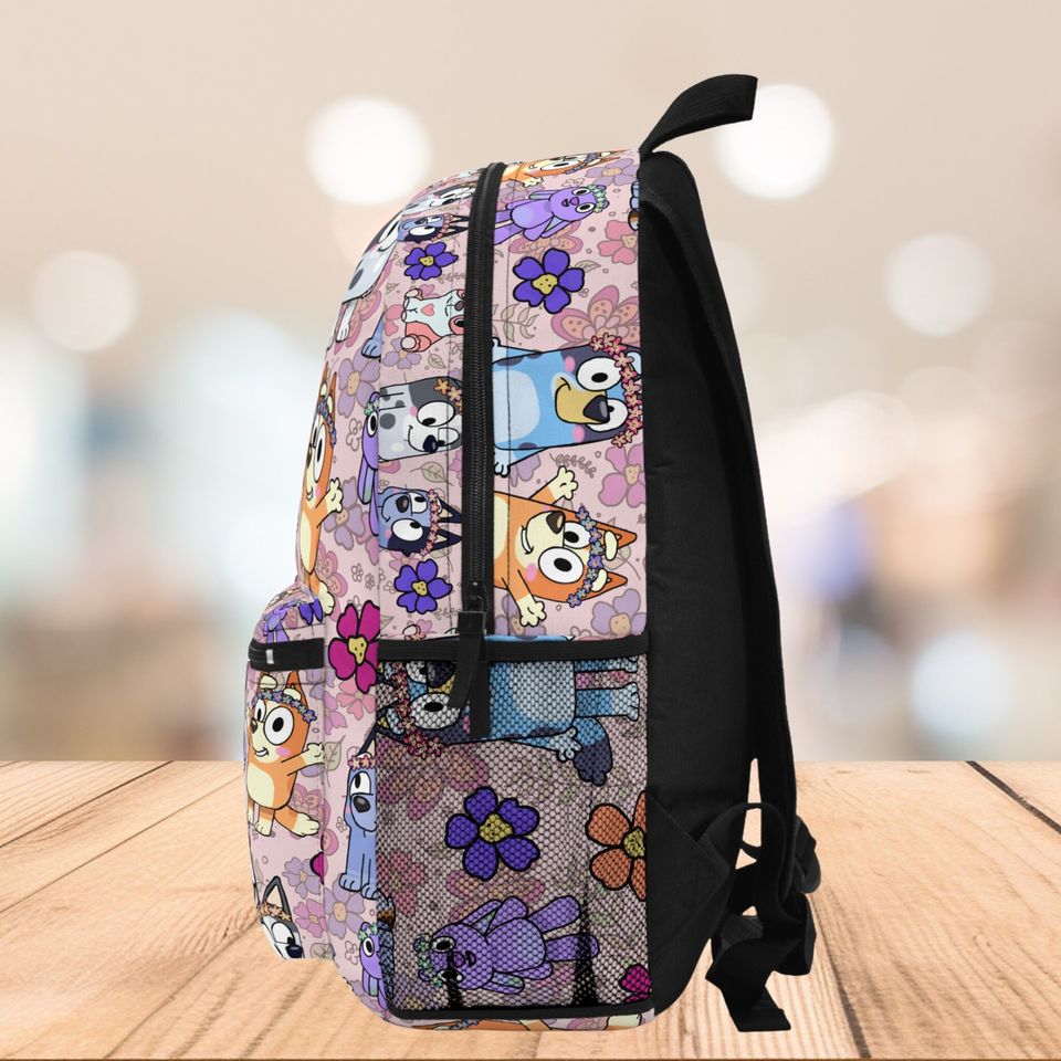 Blue Dog and Bingo Backpack, Personalized BlueyDad Backpack