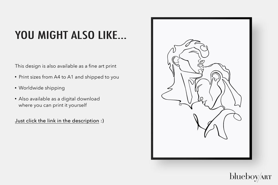 Gay Couple iPhone Case, Minimal Line Art iPhone case