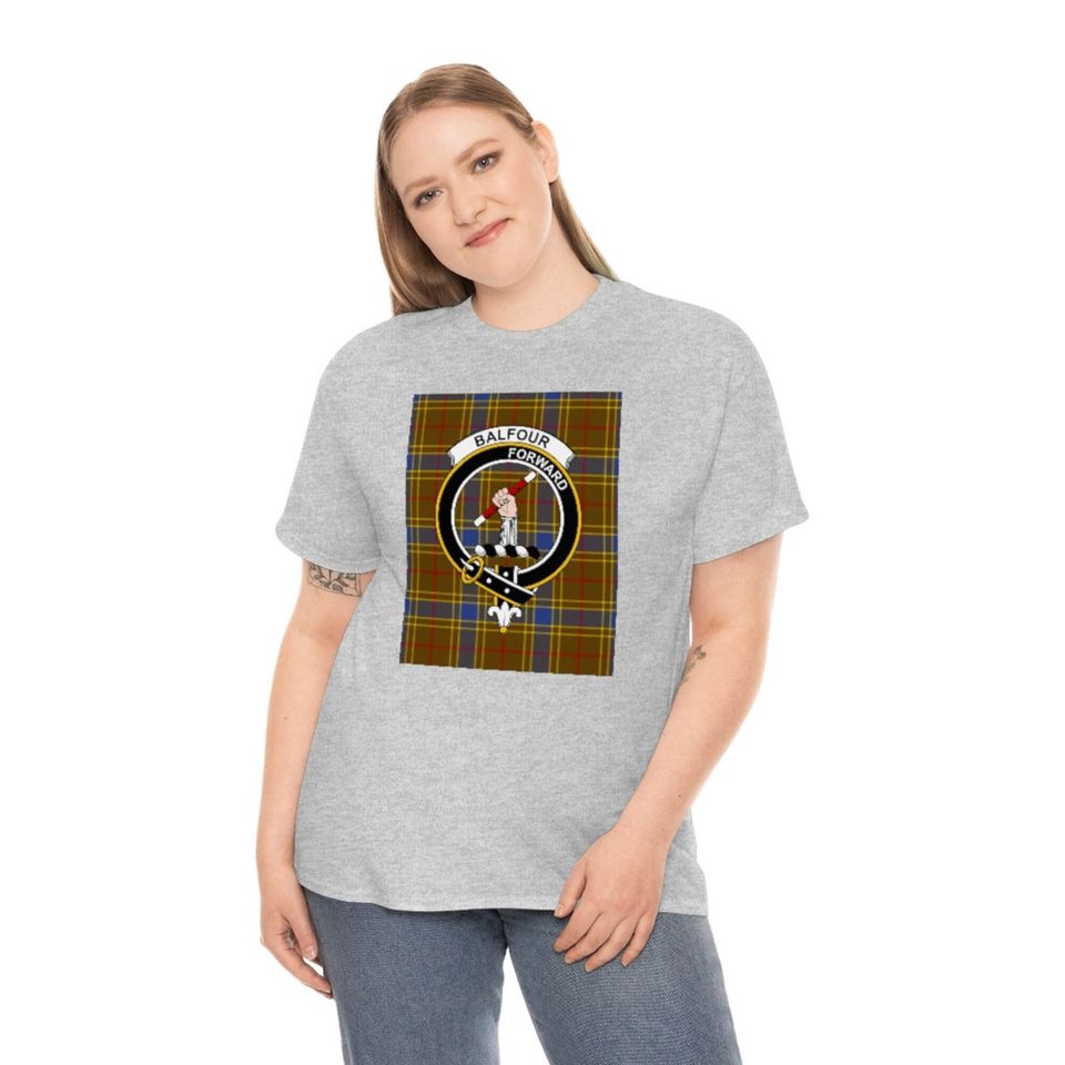 Clan Balfour Scottish Tartan Crest T-Shirt