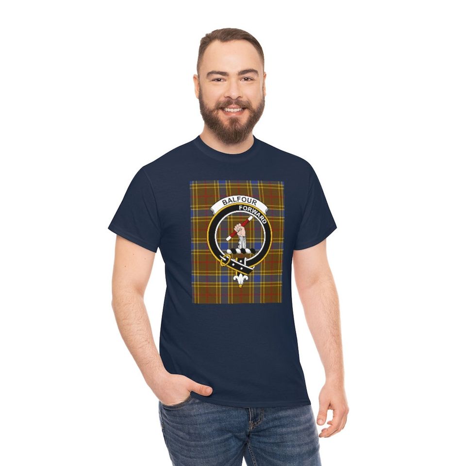 Clan Balfour Scottish Tartan Crest T-Shirt
