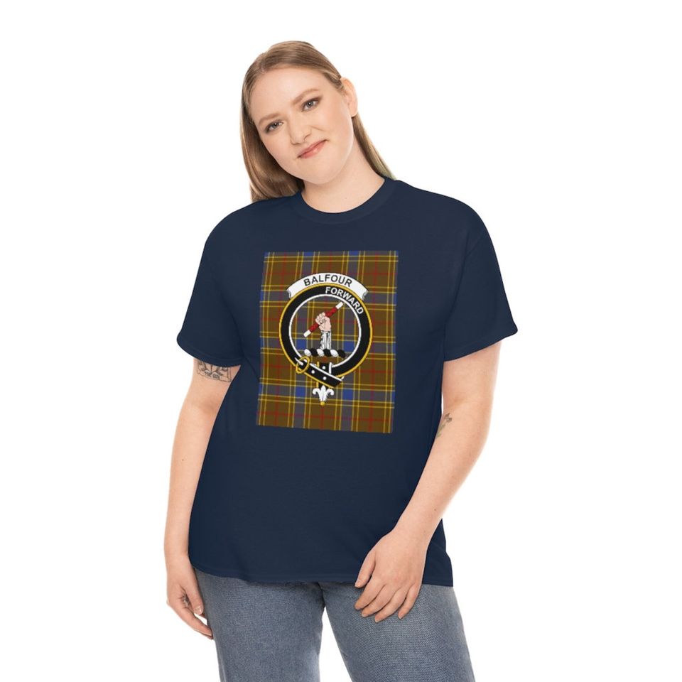 Clan Balfour Scottish Tartan Crest T-Shirt