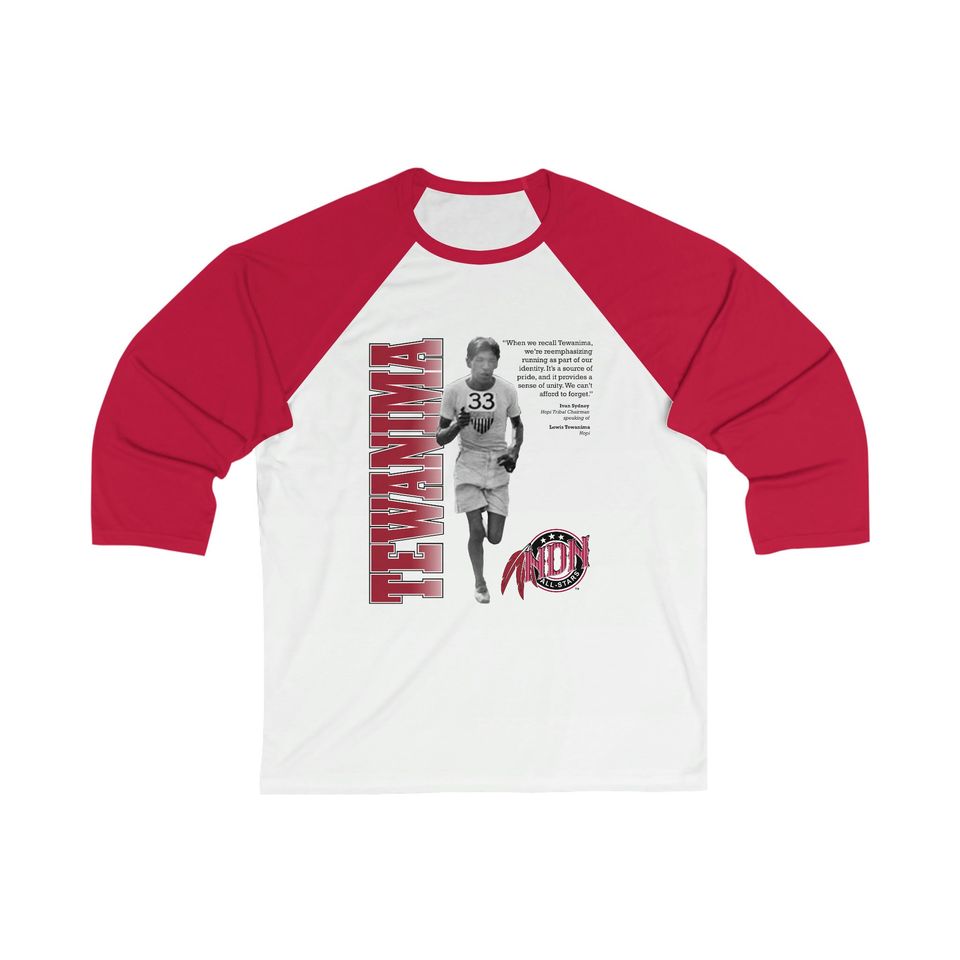 NDN All-Star #72 - Lewis Tewanima 3/4 Sleeve Baseball Tee