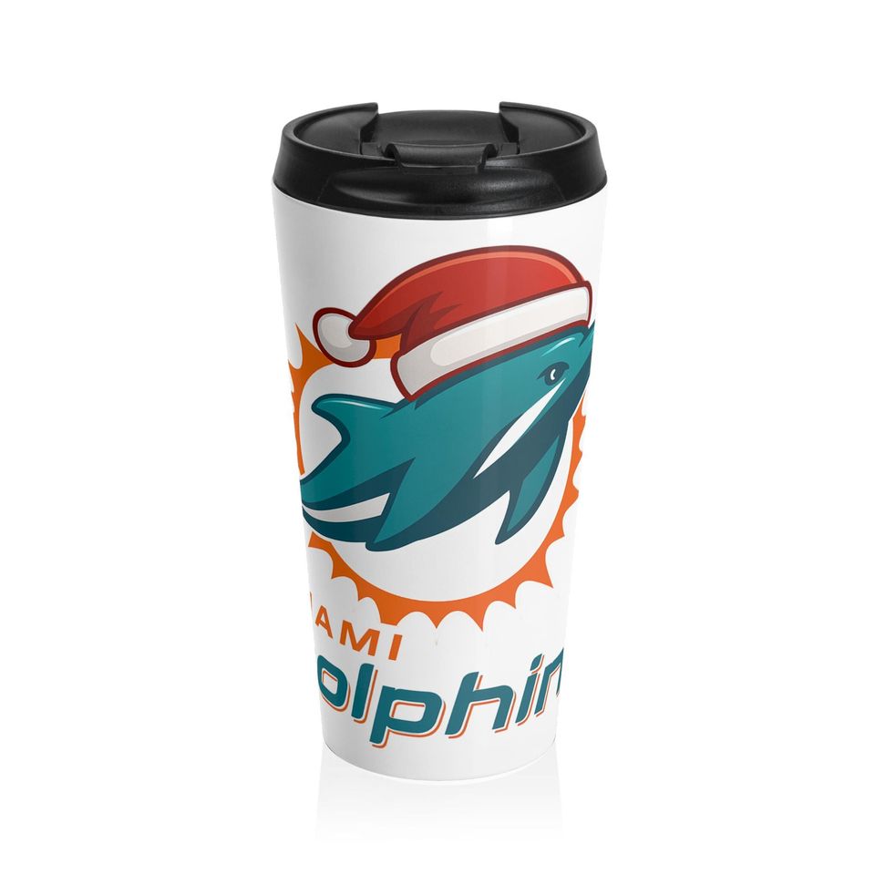 Festive Dolphin Travel Mug