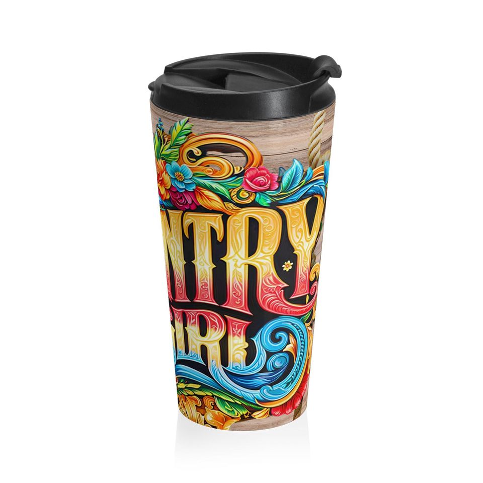 Country Girl Stainless Steel Travel Mug