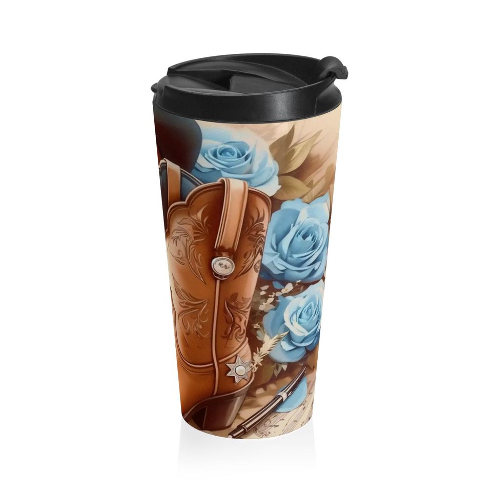 Western Romance Stainless Steel Travel Mug