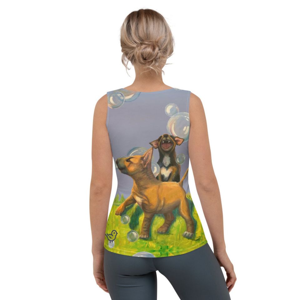 Blue 3D Tank Top