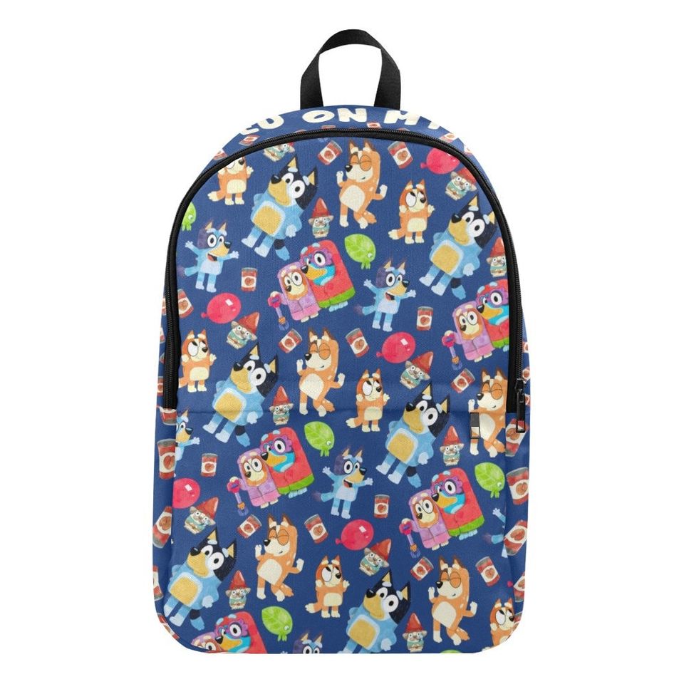 BlueyDad Personalized Backpack - All-Over Print Casual Backpack - Personalized - Name - School Bag