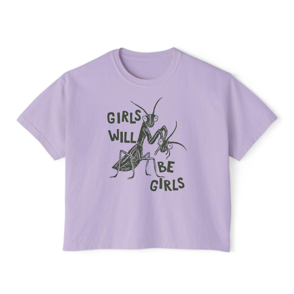 Girls Will Be Girls Crop Top Feminist Boxy Tee