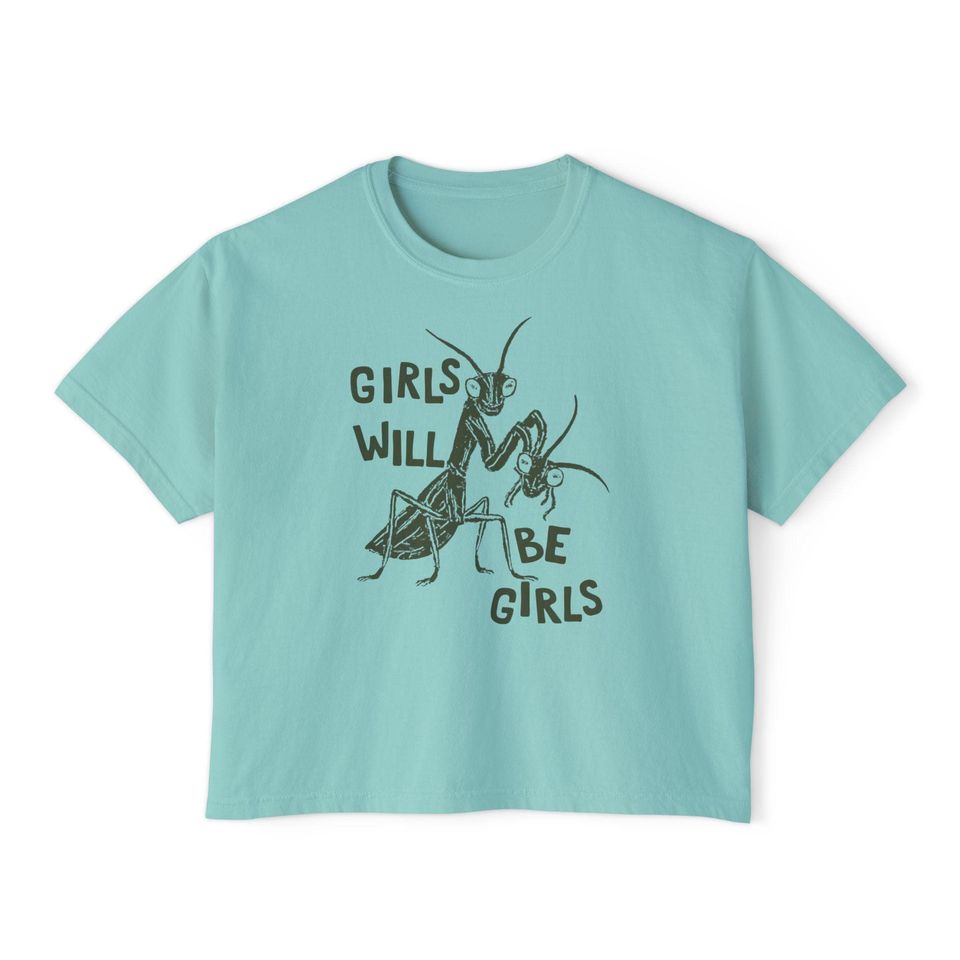 Girls Will Be Girls Crop Top Feminist Boxy Tee