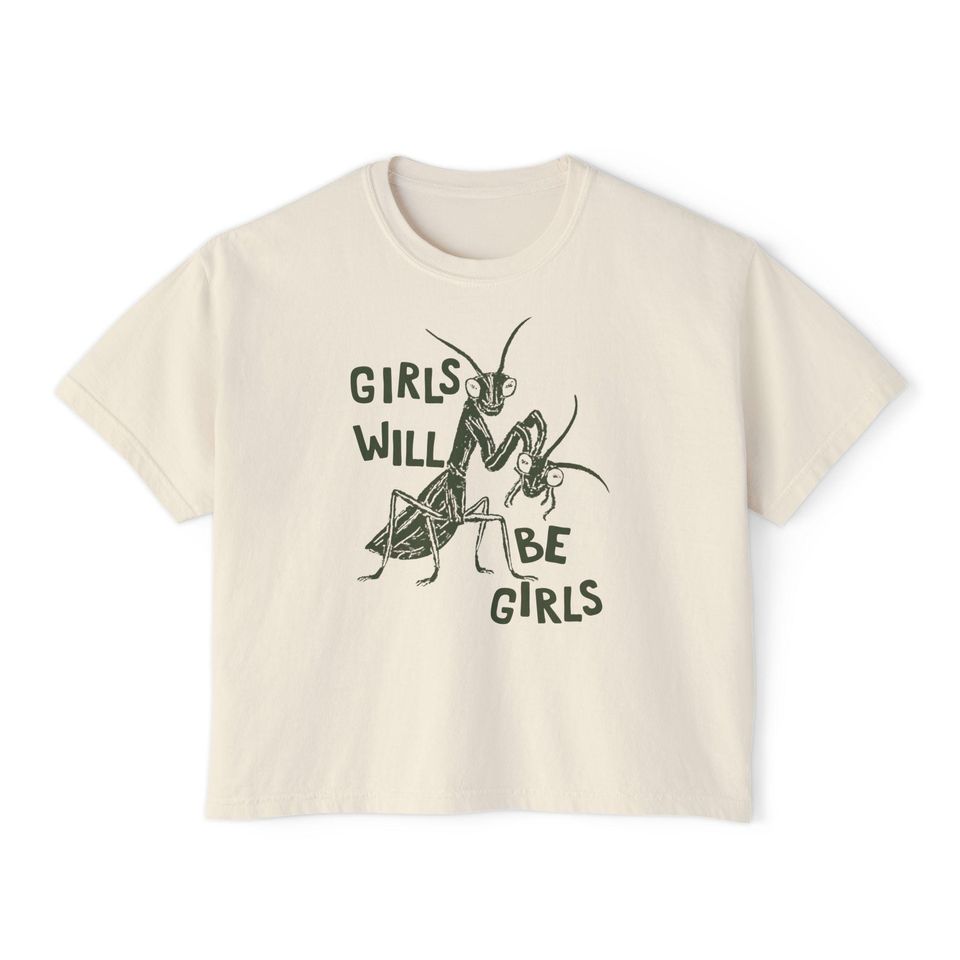 Girls Will Be Girls Crop Top Feminist Boxy Tee