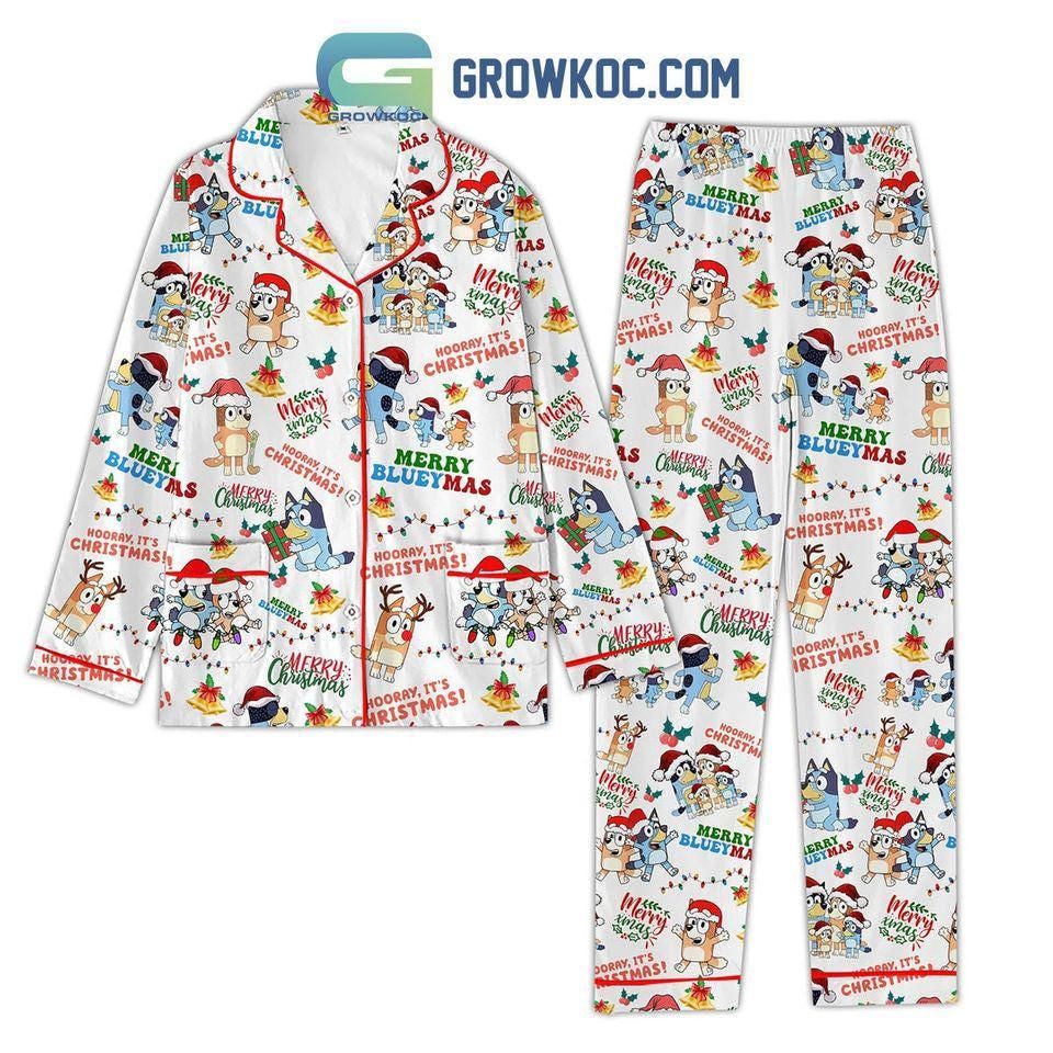 Merry BlueyDad Xmas Pajamas Set, Christmas Pajamas