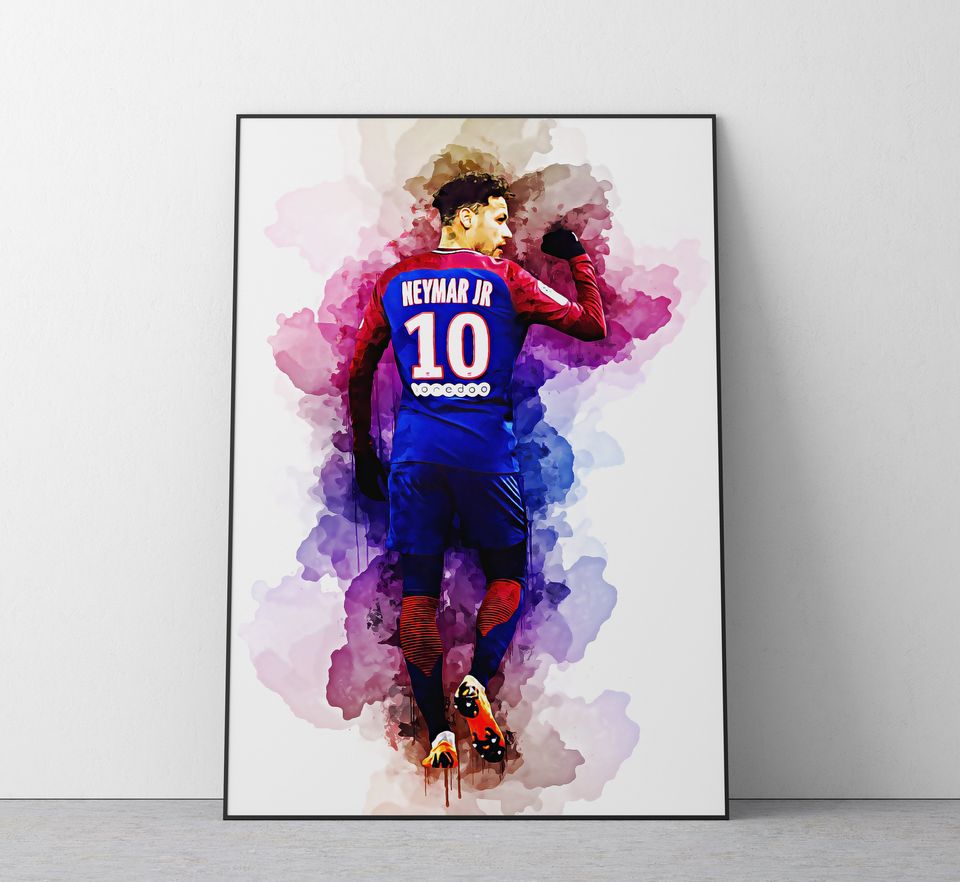 Neymar Junior Vertical Poster | Football Wall Art Print