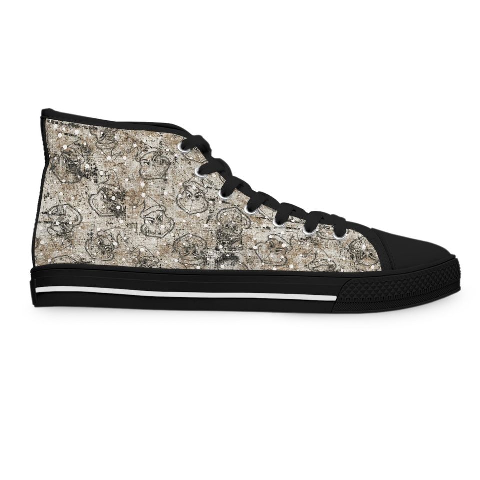 funny character Distressed Women's High Top Sneakers