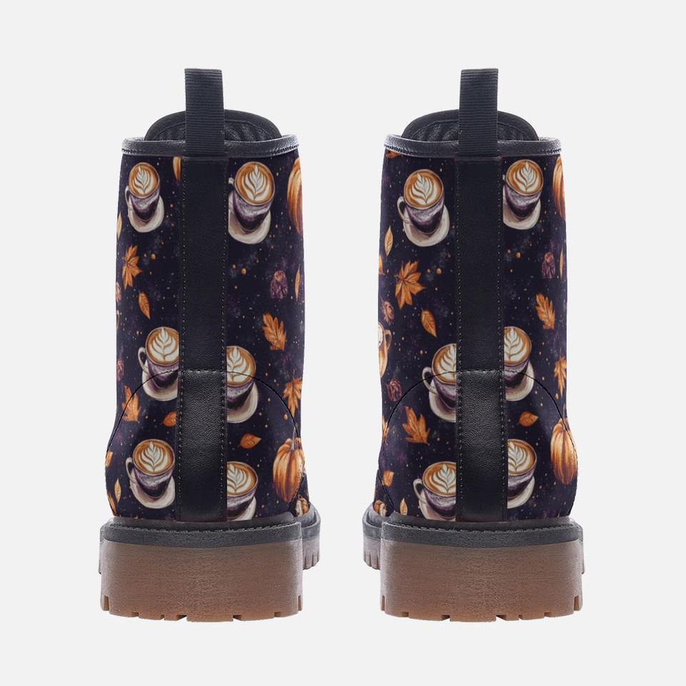 Enchanting Autumn Vegan Combat Boots – Leather Boots