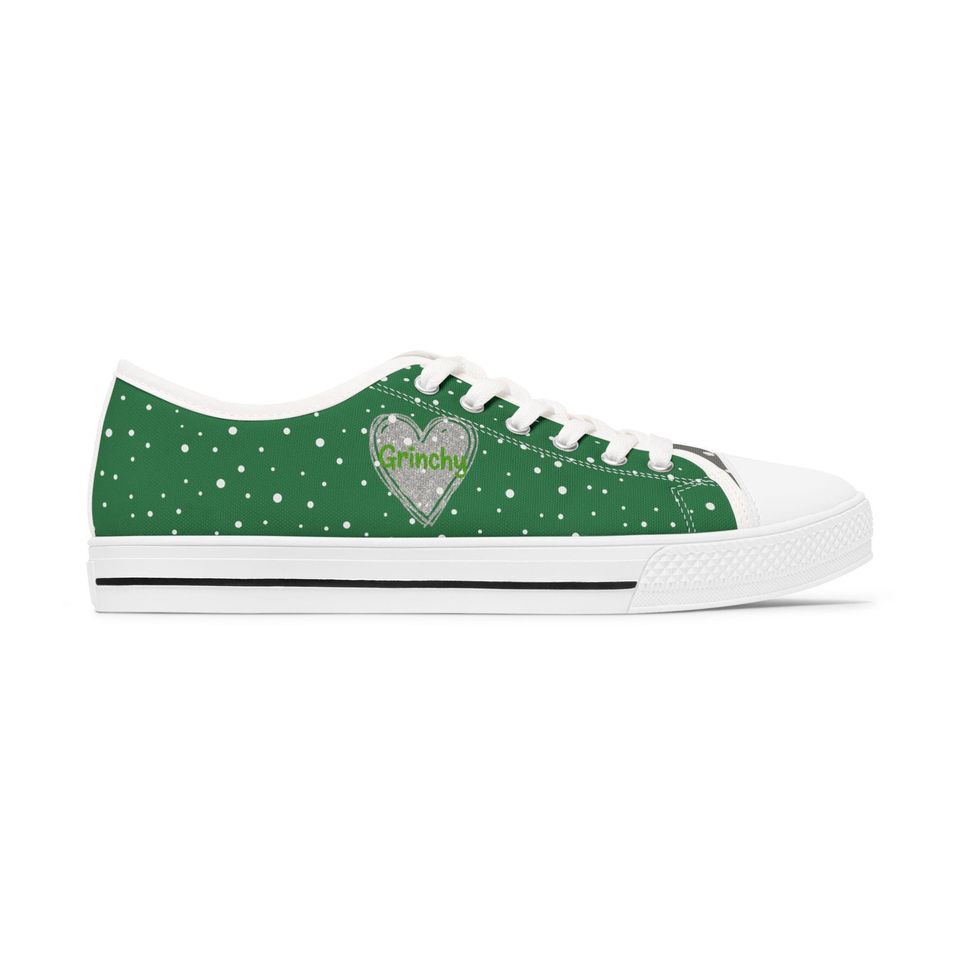 funny character Christmas Sneakers: Women's Holiday Low Top Shoes
