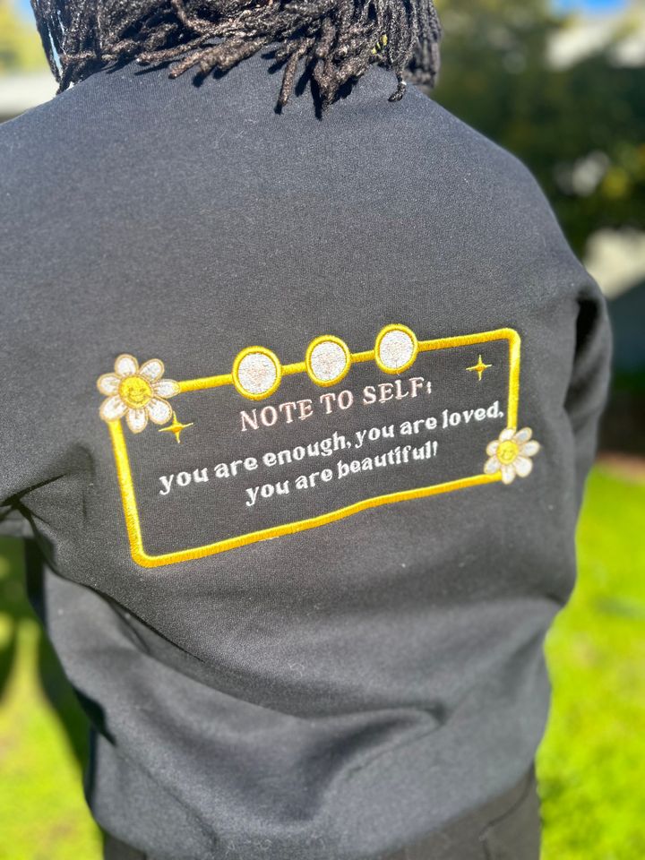 Positive Affirmation Embroidered Sweater