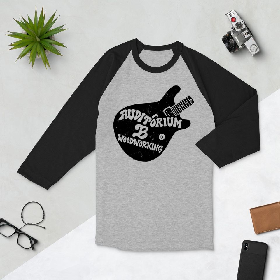 3/4 sleeve Auditorium B Woodworking Unisex T-shirt - Baseball Tee