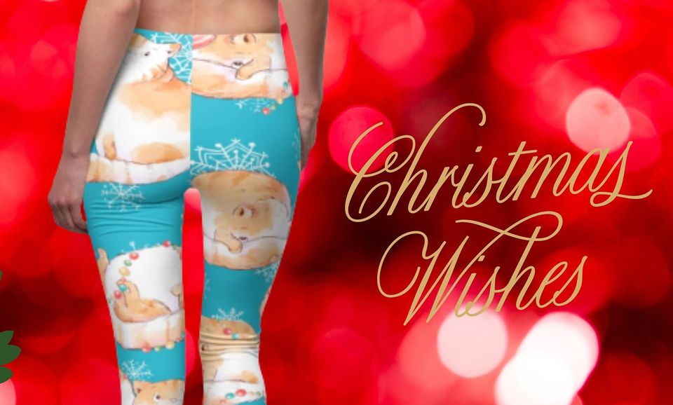 Christmas Cat Leggings Cat Lover Gift, Cats Christmas