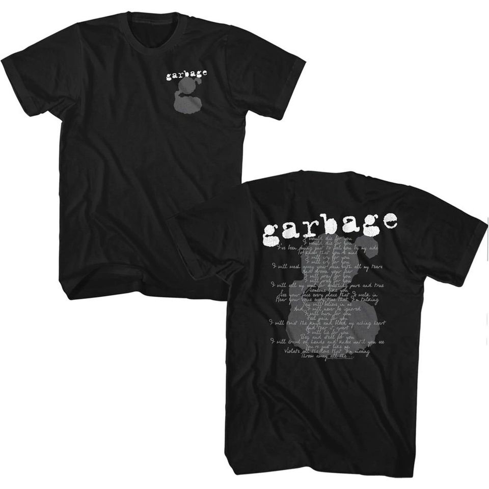 Garbage #1 Crush Lyrics Black Adult T-Shirt