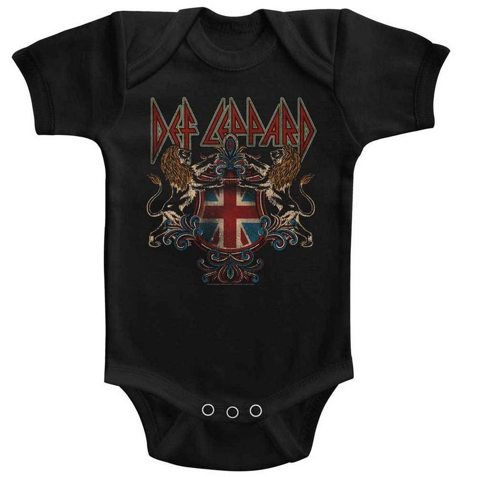 Def Leppard Def Crest Black Baby Onesie T-Shirt