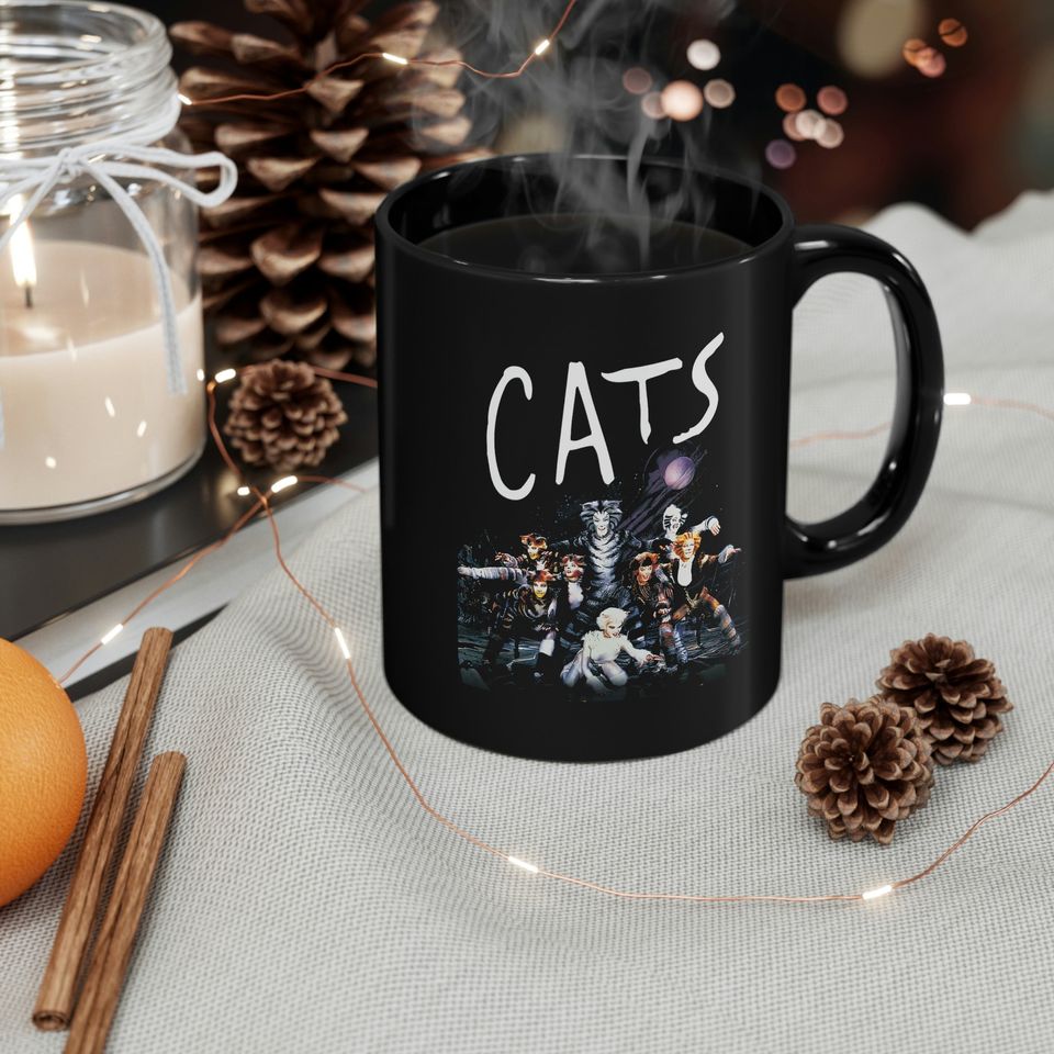 Cats Broadway Musical Black Coffee Mug