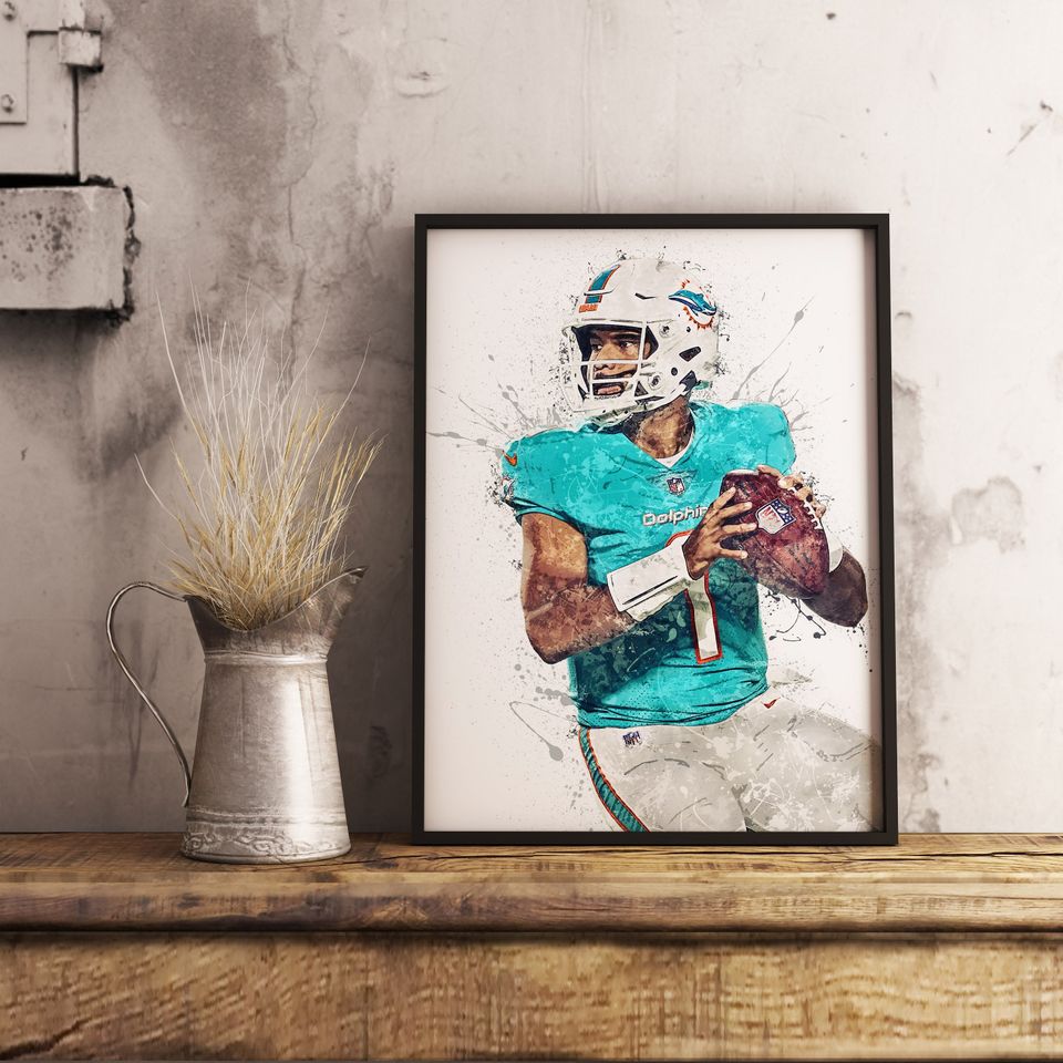 Tua Tagovailoa Poster, Miami Dolphins