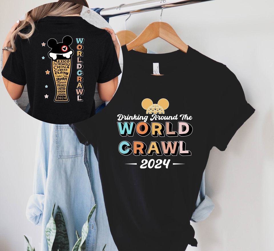 Drinking Around The World Crawl 2024 Shirt, Epcot World Tour Shirt