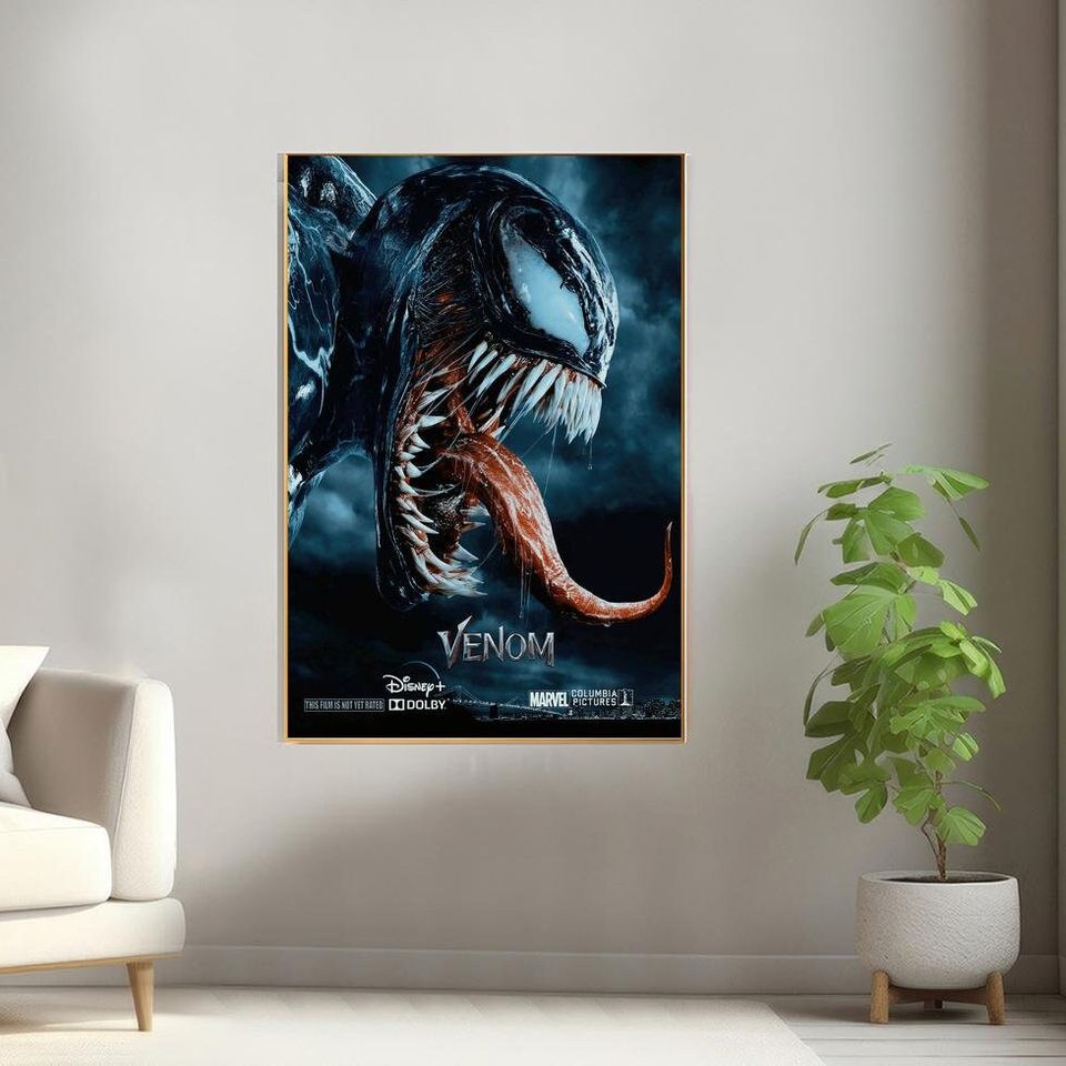 Venom Movie Poster, Canvas Print, Wall Art Canvas Painting Living Room Bedroom Docor,Fan Gift