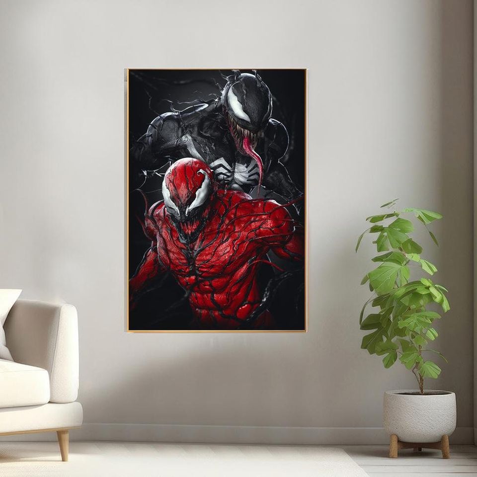 Venom Movie Poster, Canvas Print, Wall Art Canvas Painting Living Room Bedroom Docor,Fan Gift