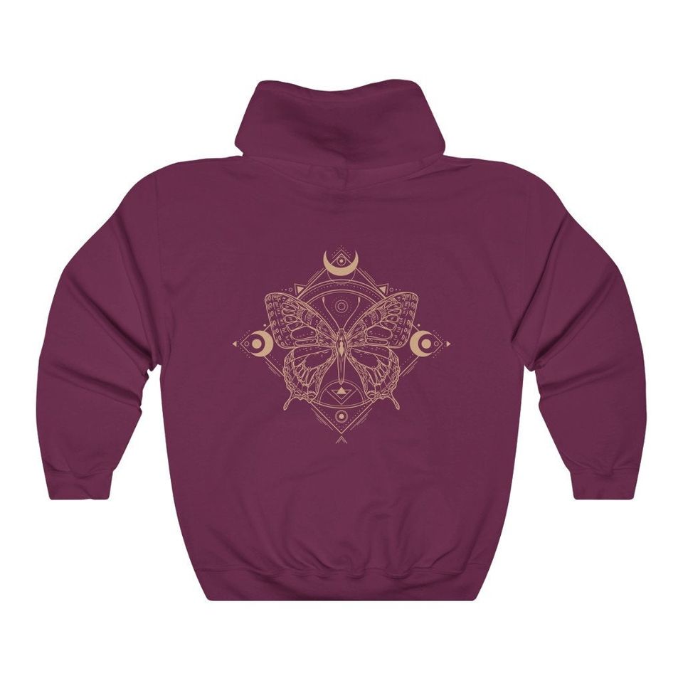 Mystical Butterfly Hoodie Dark Academia