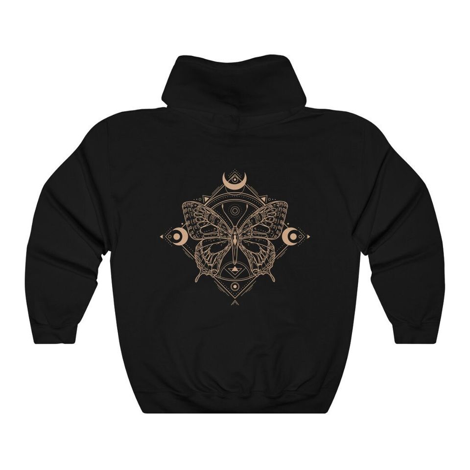Mystical Butterfly Hoodie Dark Academia