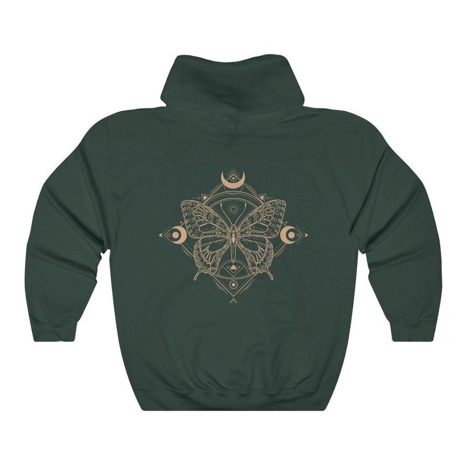 Mystical Butterfly Hoodie Dark Academia