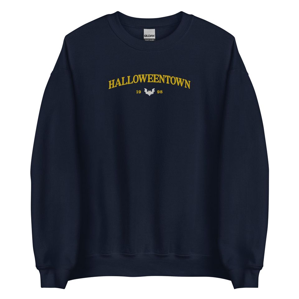 Halloweentown Sweatshirt, embroidered halloween party crewneck