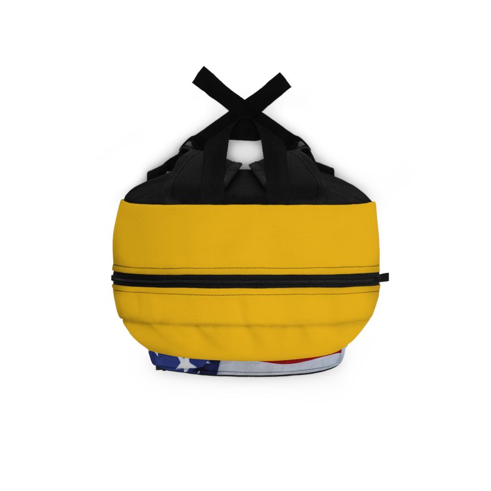 Trump Printed Signature Yellow Lightweight Waterproof Backpack