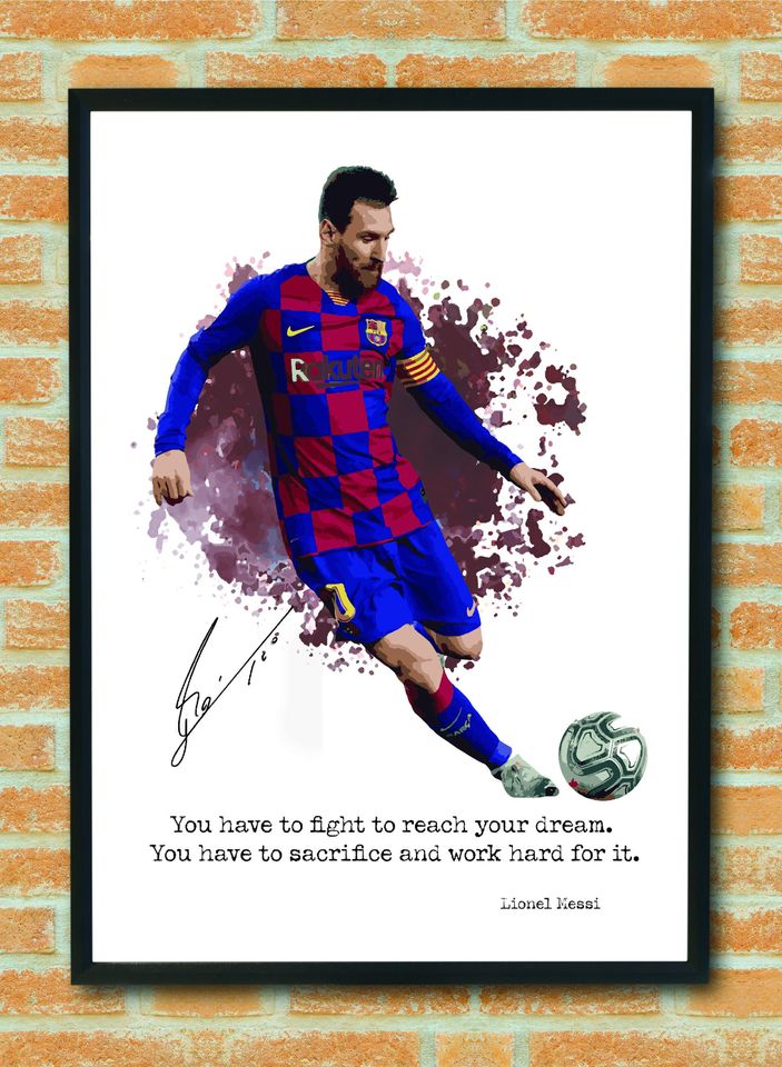 Lionel Messi Soccer | Printable poster | motivational quote | Fathers ...
