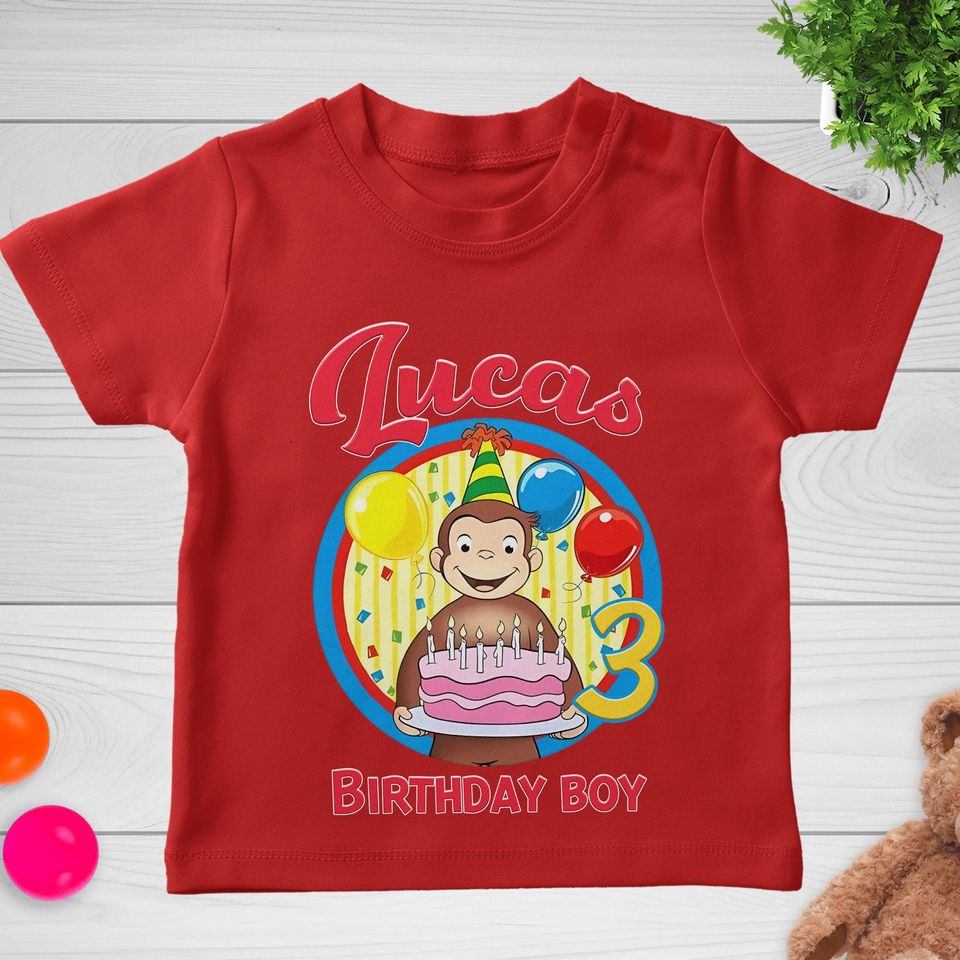 Curious George Birthday Shirt, Personalized Curious George Birthday Shirt, Birthday Matching Shirt, Curious George Family