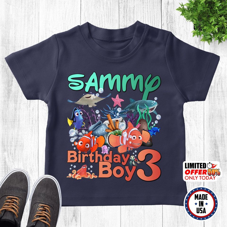 Finding Nemo Birthday Shirt, Finding Nemo Family Birthday, Personalized Finding Nemo Birthday, Finding Matching Birthday Family
