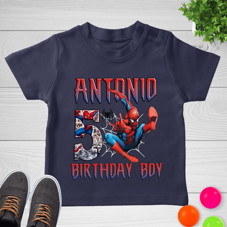 Spiderman Birrthday Shirt, Spiderman Matching Shirt, Custom Family Spider Shirt, Spiderman Birthday Shirt, Spiderman T-shirt