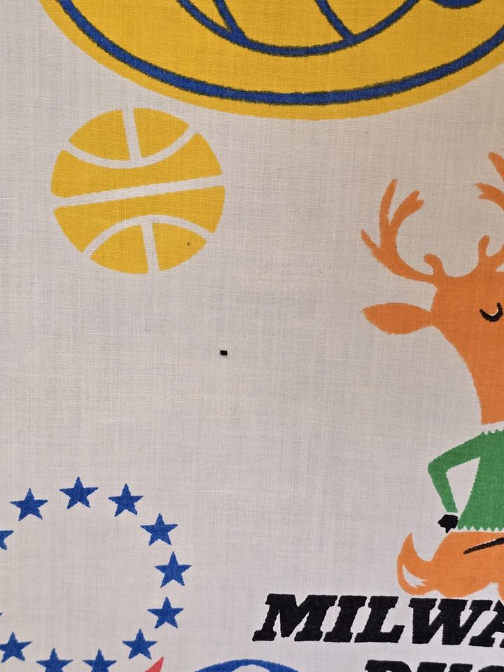Vintage bibb nba basketball bedsheet 1970s