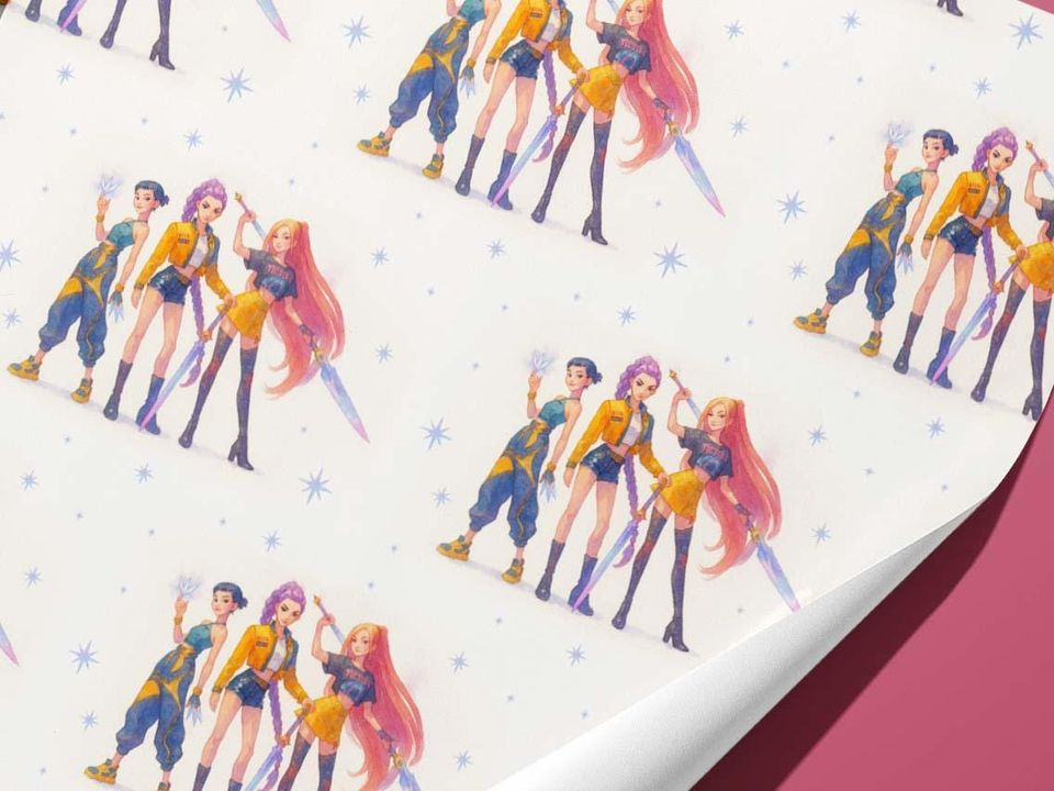 Kpop wrapping paper  | Gift Wrap - Hand Illustrated
